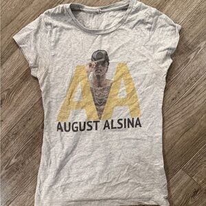 August Alsina Gray Graphic T-Shirt